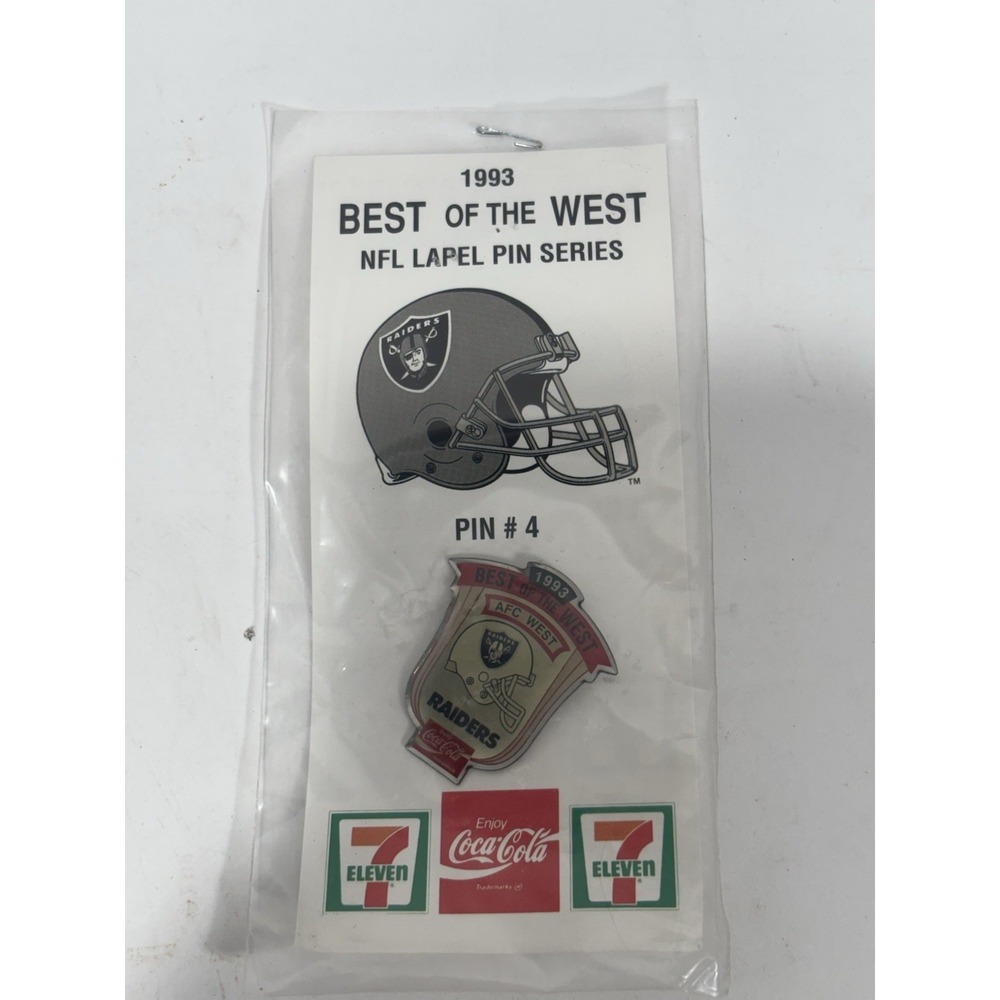 1993 NFL Best of the West Lapel Pin Series COCA-COLA 7/11 Set Of 9 Football - Picture 9 of 11